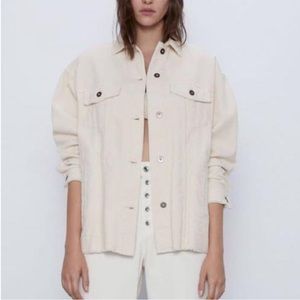 Zara Corduroy white Jacket